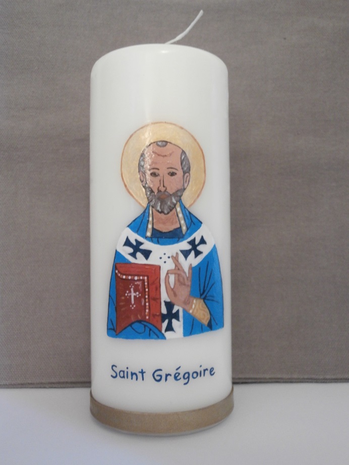 Saint Grégoire de Tours Candelys Bougies illustrées et personnalisées