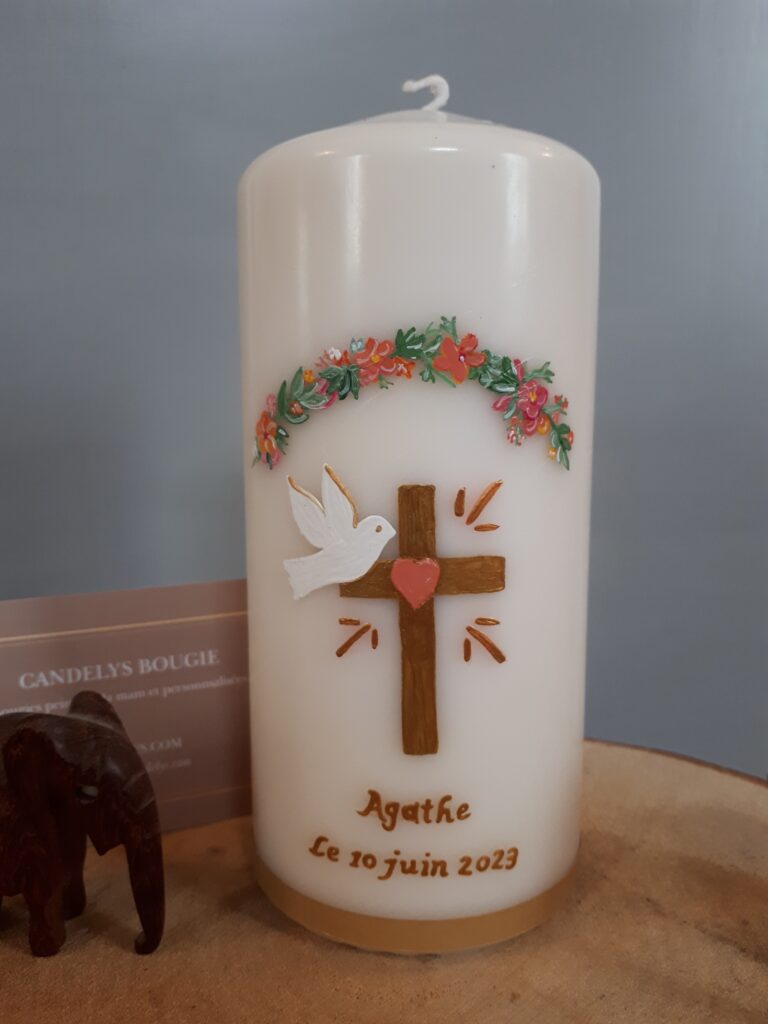 Bougie de Baptême (fille)