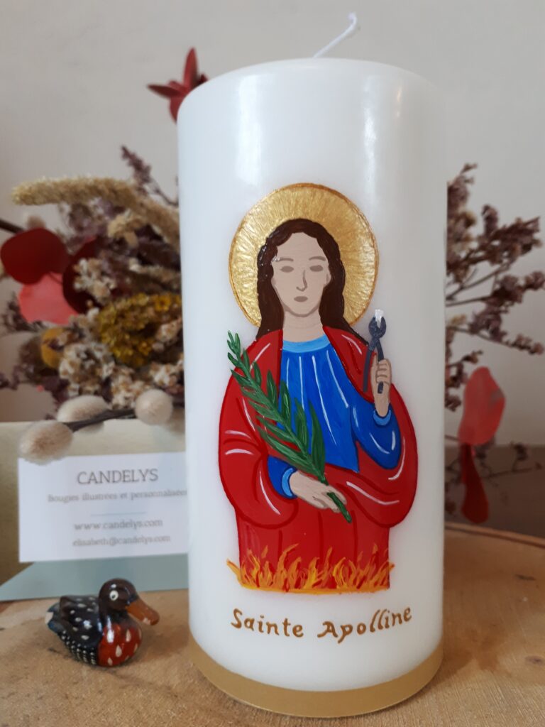 Sainte Apolline (avec ses attributs)